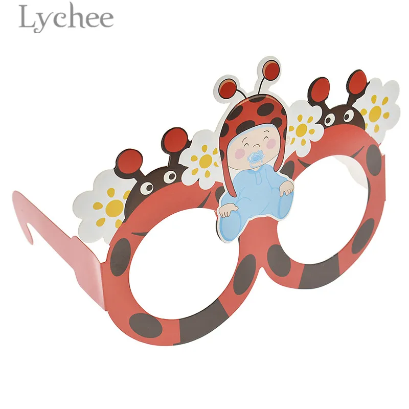 Lychee 36 шт. набор посуды с рисунком божьей коровки для вечеринки синяя и розовая