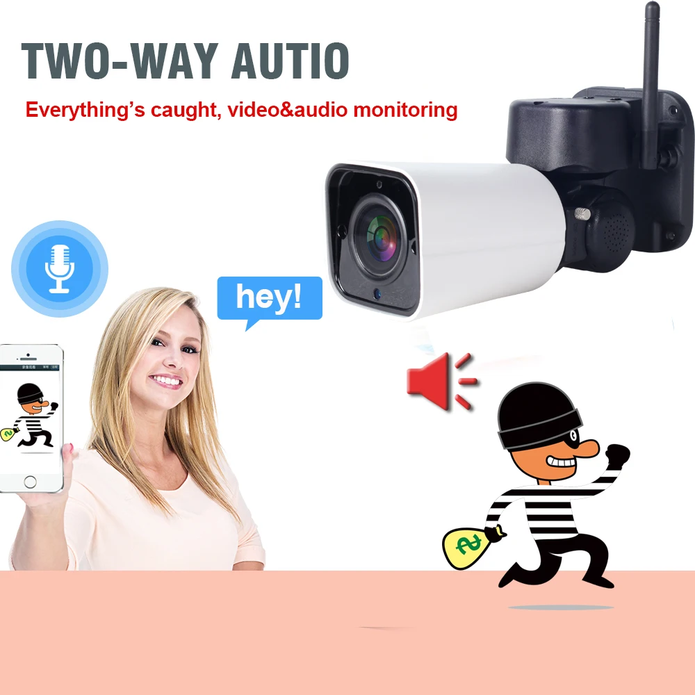 IP-камера PTZ уличная с поддержкой Wi-Fi 1080P 2 МП | Безопасность и защита