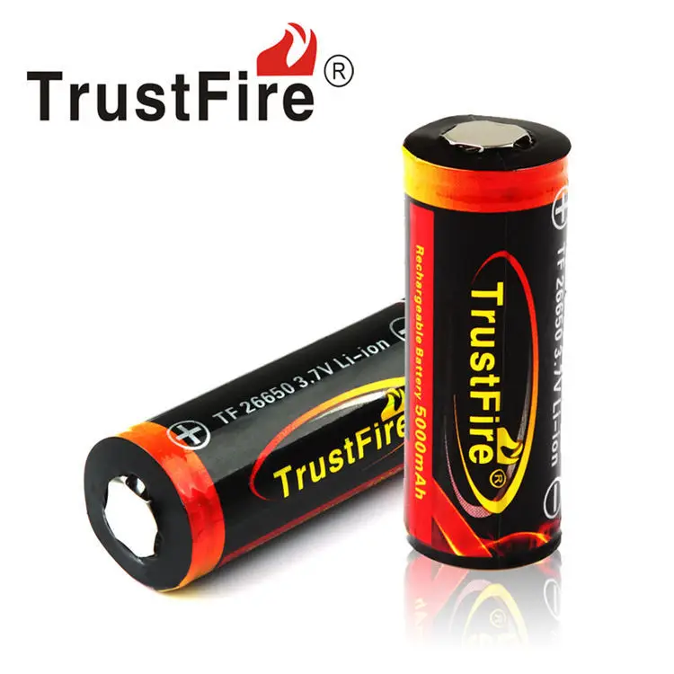 Высококачественная разноцветная литий ионная аккумуляторная батарея TrustFire 26650