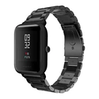 20 мм браслет для Amazfit ремень стальной ремень для Xiaomi Huami Amazfit Bip Youth Смарт-часы ремешок металлический браслет из нержавеющей стали