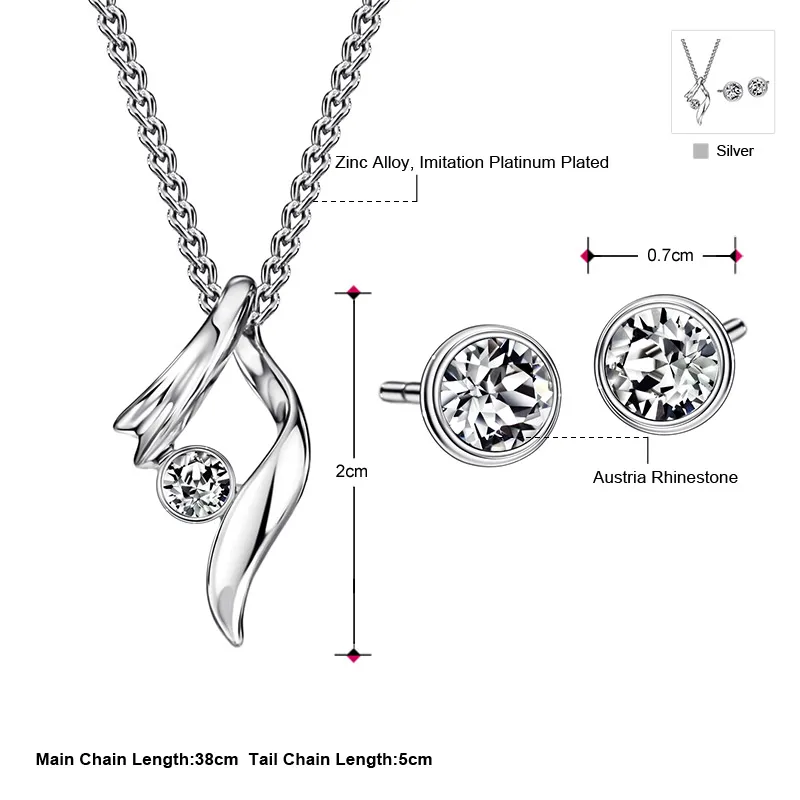 Neoglory австрийские стразы ювелирный набор изысканный Геометрический стиль