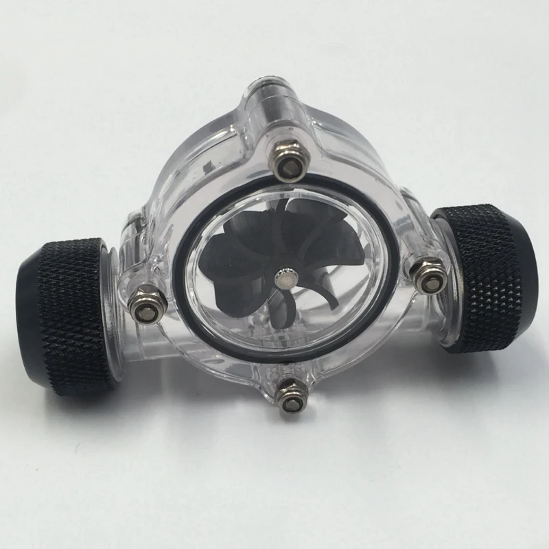 G1/4 Inch Flow Indicator Clear Main Body Black Blade Matte Pc Computer Water Cooling System Meter |