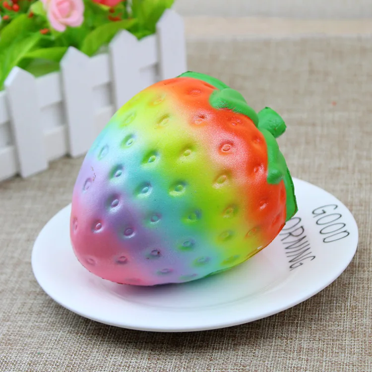 7color12Strawberry Squishy Единорог замедлить рост Jumbo мороженое торт клубника панда Еда Зефир Кот Squeeze игрушки весело новинка антистресс подарки - Цвет: 7color12Strawberry