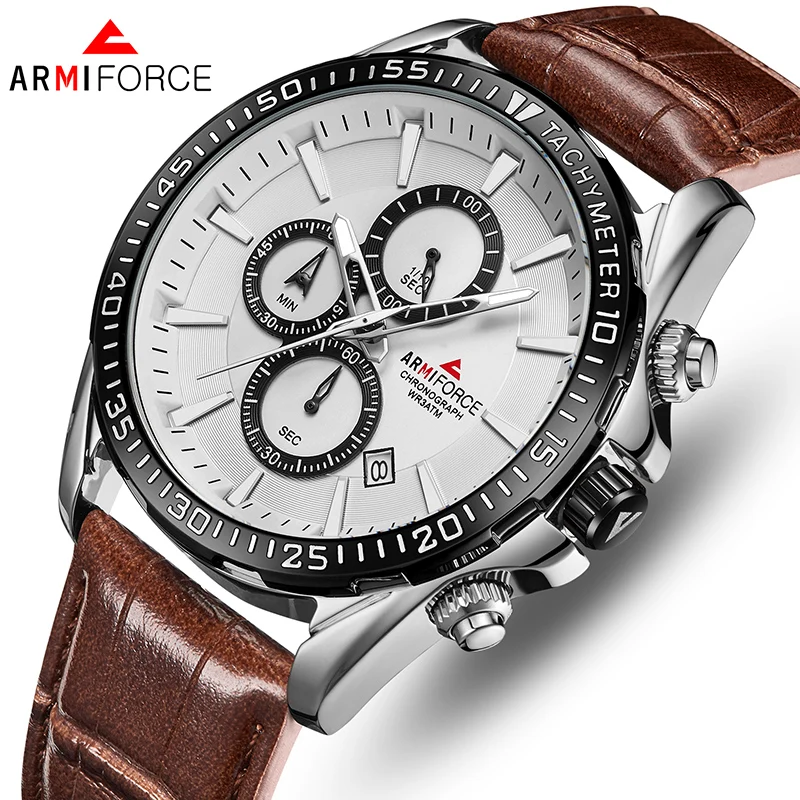 Часы наручные ARMIFORCE Мужские кварцевые роскошные брендовые водонепроницаемые