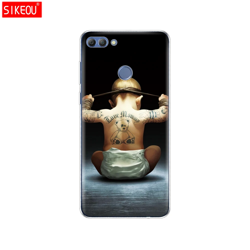 12064 Чехол для телефона huawei P smart Enjoy 7 S, Мягкий ТПУ силиконовый чехол на заднюю панель 360, полностью защитный прозрачный чехол с принтом - Цвет: 12064