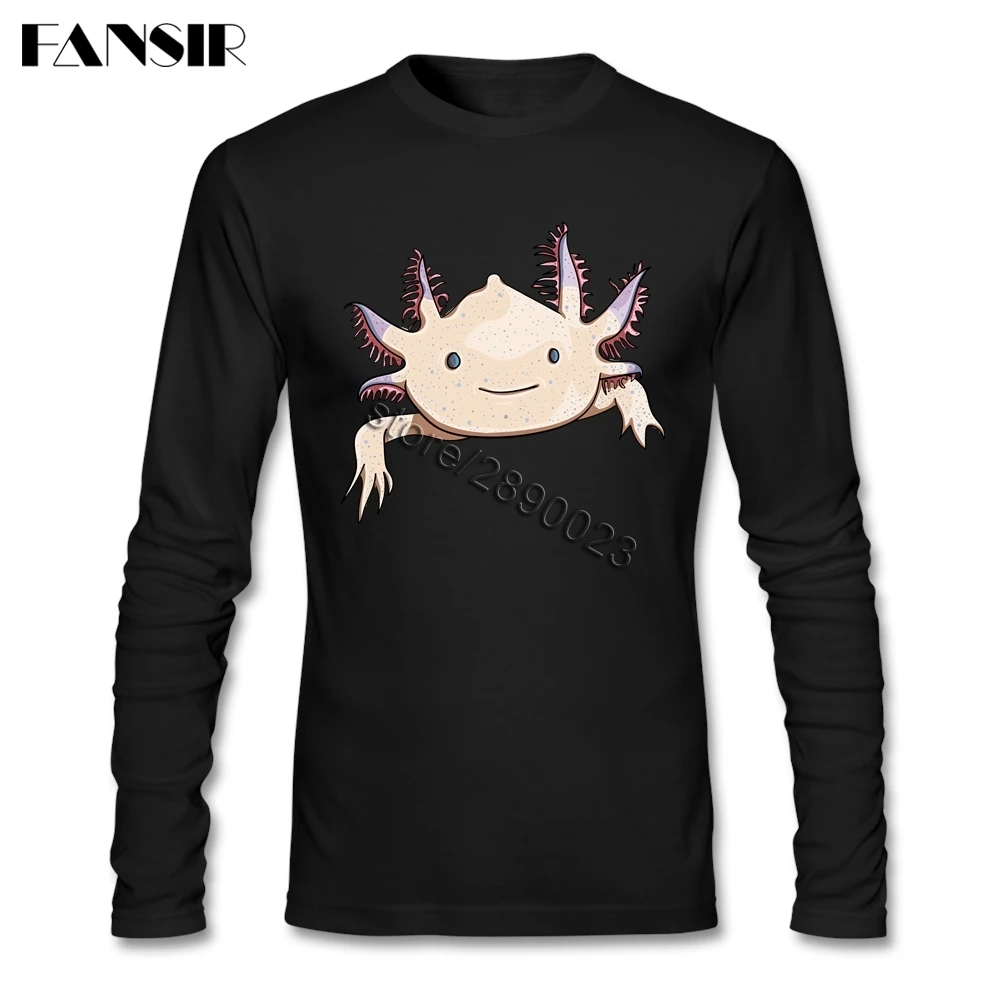 Футболка мужская с круглым вырезом хлопковая рубашка длинным рукавом в стиле