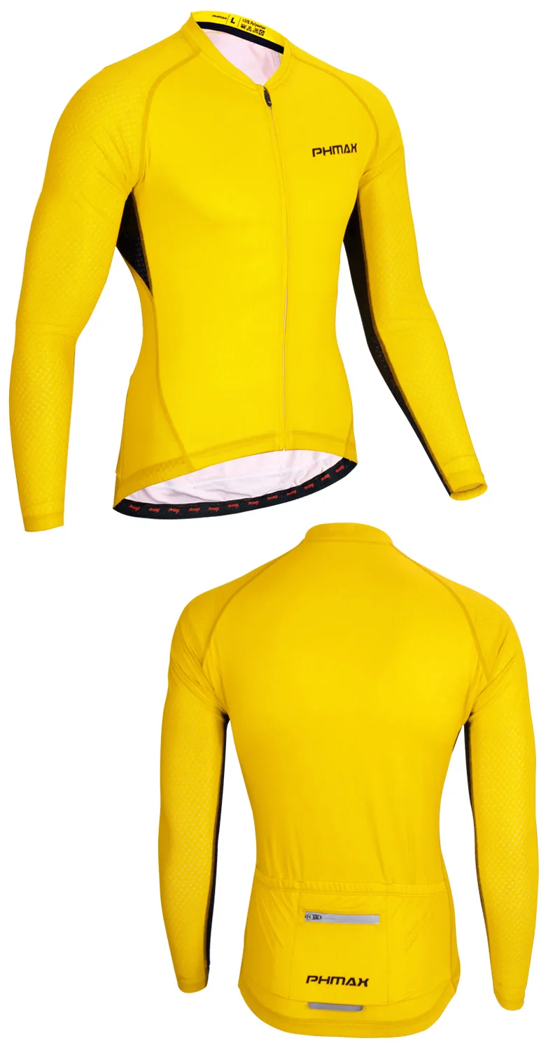 PHMAX полиэстер мужской Pro Джерси Майо для велоспорта Ropa Ciclismo MTB велосипед одежда с длинными рукавами гонки на велосипедах велосипедные костюмы