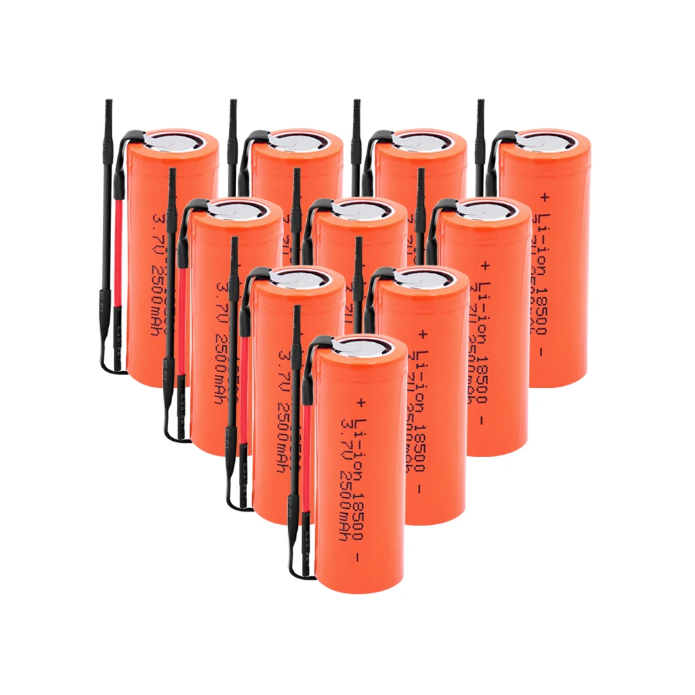 Перезаряжаемая 18500 литиевая батарея 3,7 V 2500mAh батареи электронная сигарета аккумуляторная батарея высокого разряда+ DIY Linie