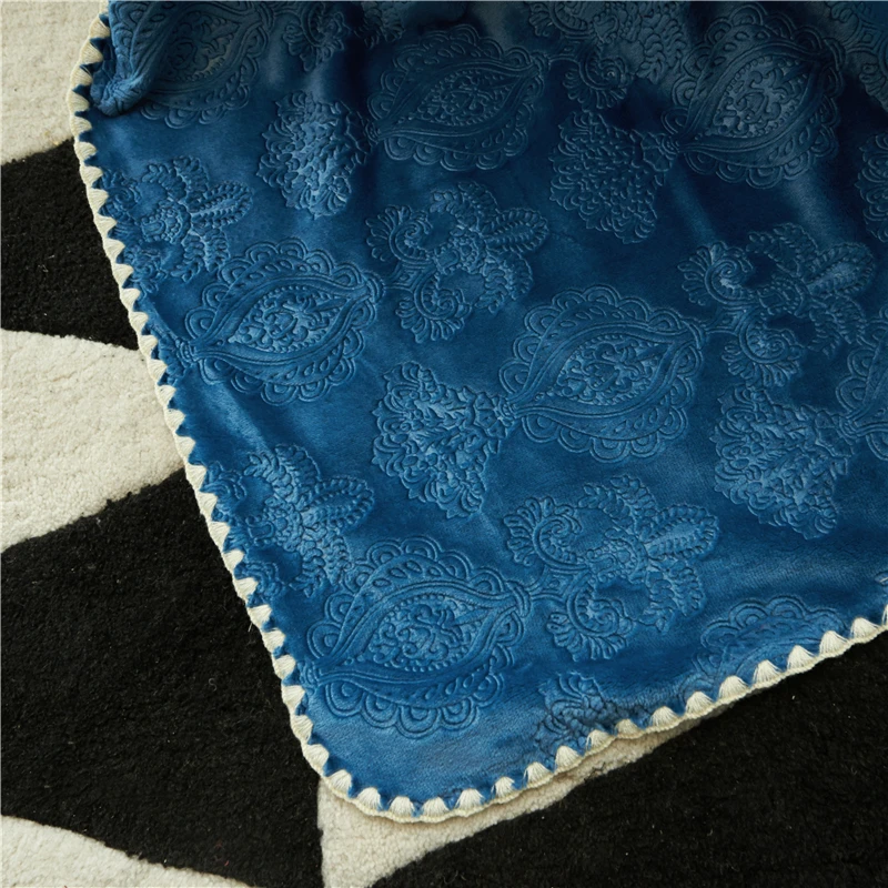 Одеяло перламутровое одеяло теплые одеяла синий узор весна и осень супер теплый