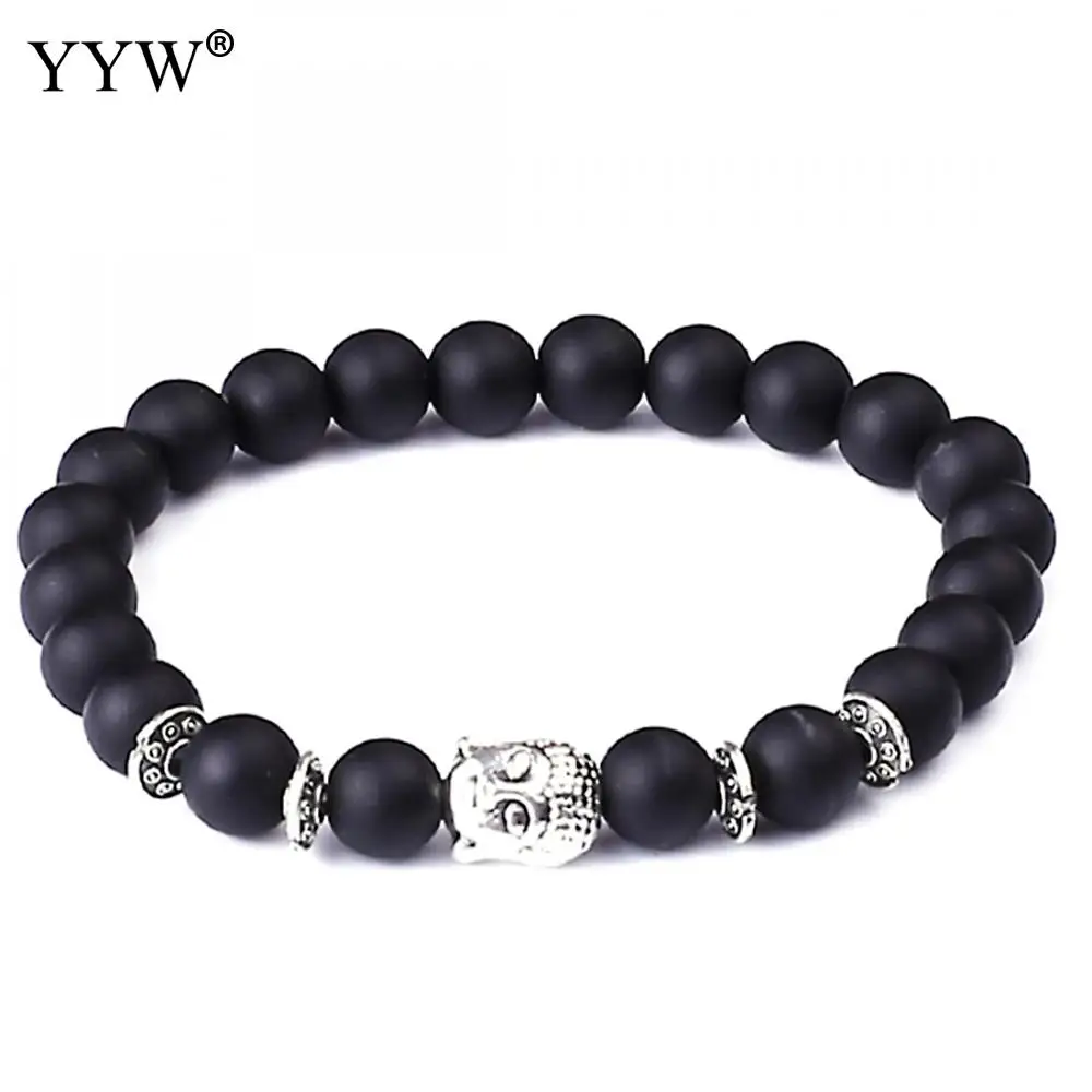8mm Natural Stone Bracelets Jewelry Round Wrist Mala Aventurine Rose Tiger Eye Lave Quartz Prayer Buddhist Bracelet Unisex | Украшения и