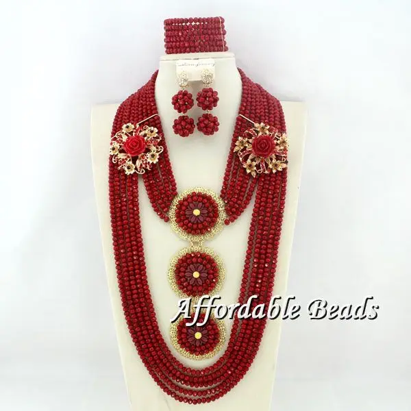 Комплект свадебных украшений HX030 Свадебный комплект из длинных африканских