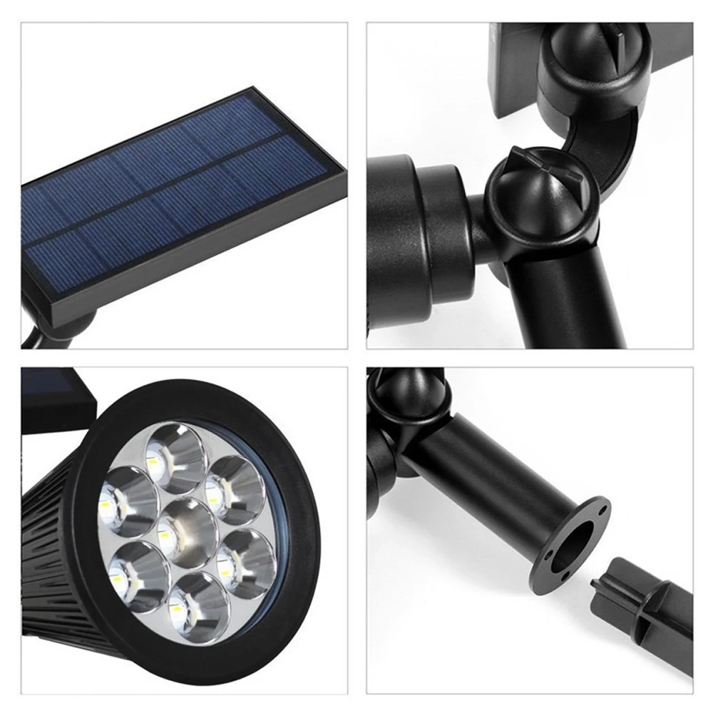 Красочный 7 светодиодный садовый солнечный светильник открытый