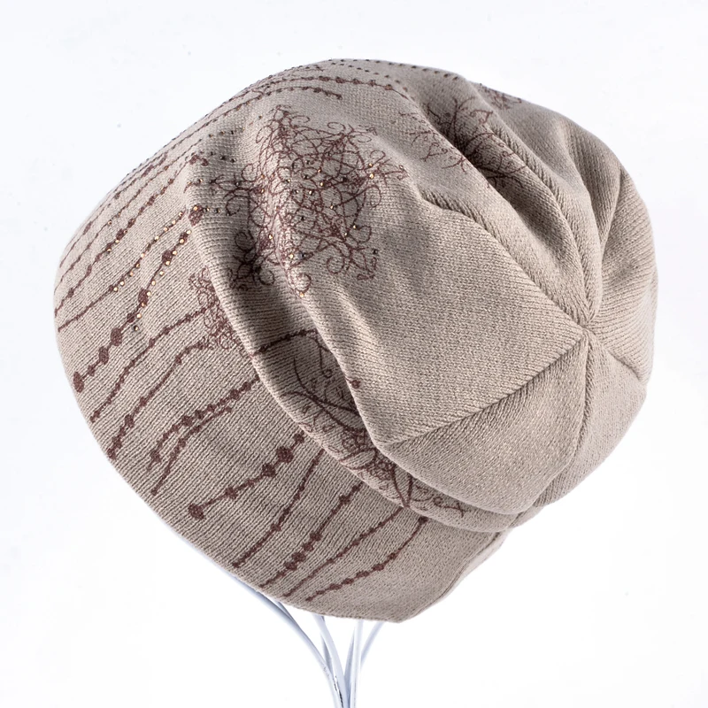 шапка бини зимняя женская для женщин вязаные шерстяные шапки женские на открытом