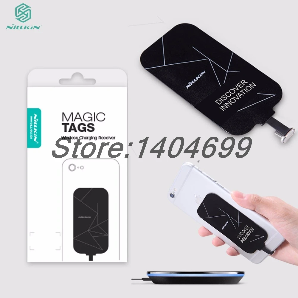 Универсальное беспроводное зарядное устройство Qi для iphone 7 Plus 5S SE 6 6S Nillkin Magic Tag Coil