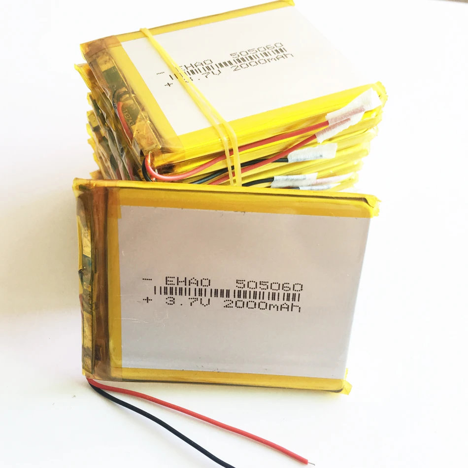 10 шт. 3 7 в 2000 мАч LiPo литиевая полимерная аккумуляторная батарея для onda PAD GPS Vedio