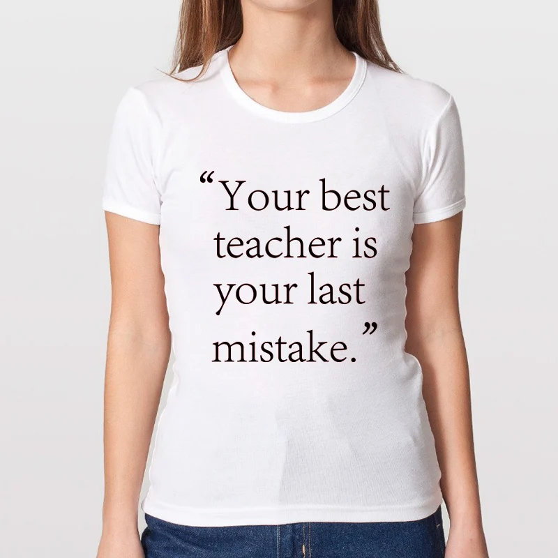 2018 Новые поступления Модная брендовая Мода Письмо печати футболки Для женщин с