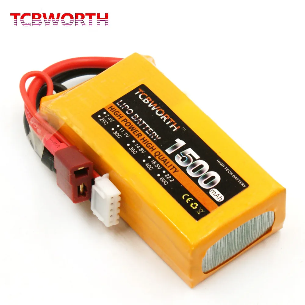 TCBWORTH Радиоуправляемый Дрон LiPo аккумулятор 4S 14 8 V 1500mAh 35C Max 70C для
