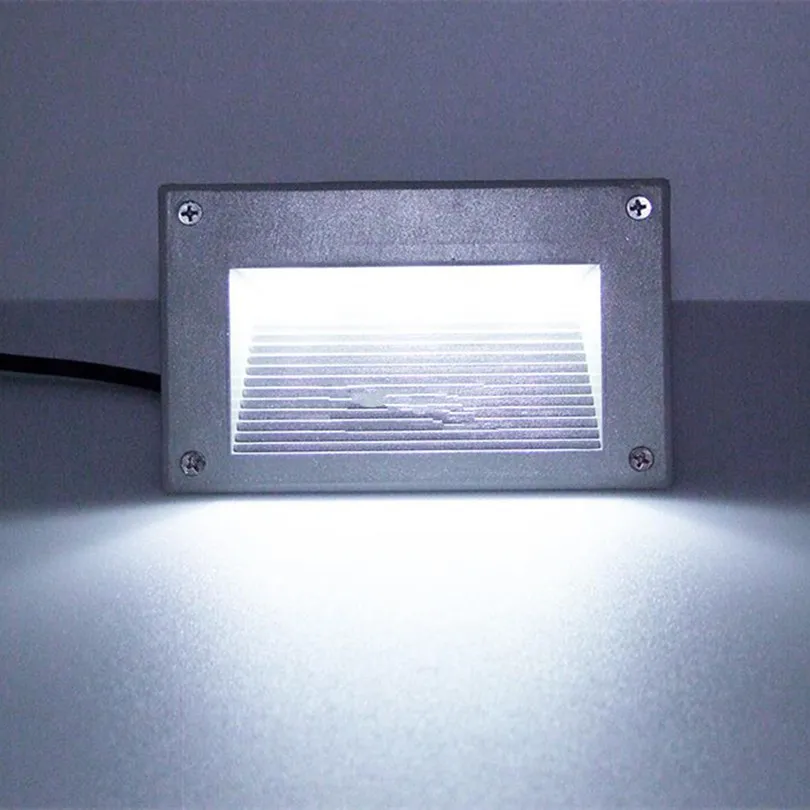 Светодиодная угловая настенная лампа 3 Вт Встраиваемая ступенчатая для лестницы