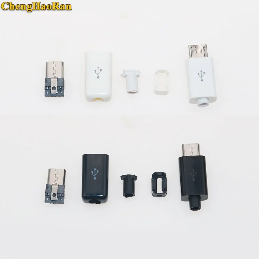 ChengHaoRan 1 шт. USB штекер 5 Pin DIY микро разъем пластиковый корпус хвостовой коннектор