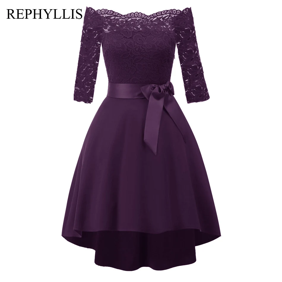 REPHYLLIS женское кружевное Сексуальное Женское Слэш шеи 2/3 с длинными рукавами в