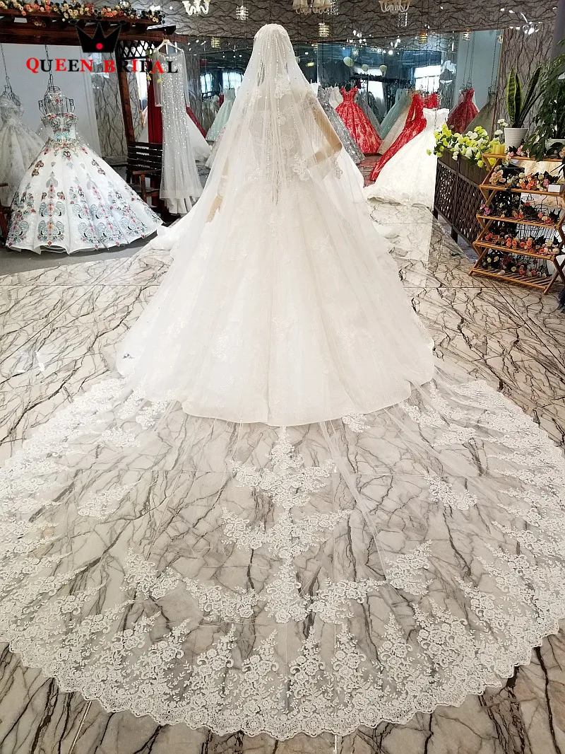 Vestido De Noiva New Arrival Beaded Lace Simple Wedding Dresses QUEEN BRIDAL robe de mariee 2021 Wedding Gown WD145