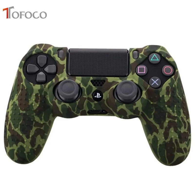 color 6 10 цветов Камуфляжный Противоскользящий силиконовый чехол для sony playstation Dualshock 4 PS4 DS4 Pro тонкий контроллер и ручка - Цвет: color 6