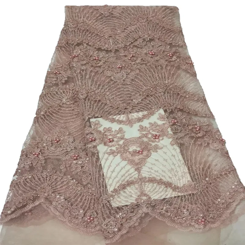 Fashion African Lace Fabric High Quality 3D With Sequins For Nigerian Wedding Dress French H1548 | Дом и сад