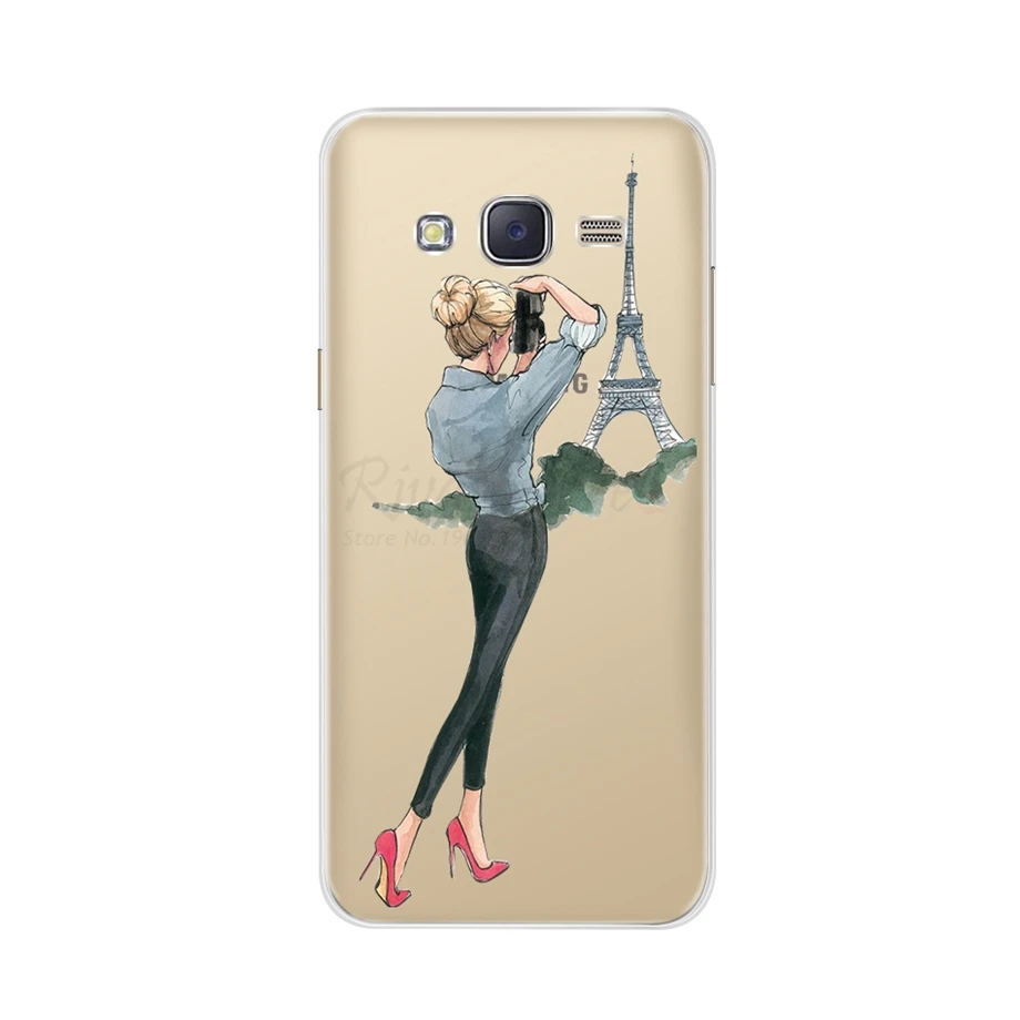 Темно-фиолетовый Чехол для samsung Galaxy Grand Prime чехол G530 G530H G531 G531H G531F SM-G531F Чехол Мягкий ТПУ силиконовый чехол для телефона с принтом s - Цвет: Темно-фиолетовый