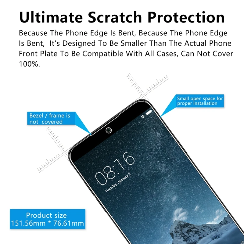 2 шт./лот 2.5D 0 26 мм 9H Премиум Закаленное стекло для Meizu 15 Защитная пленка 5 46&quot |