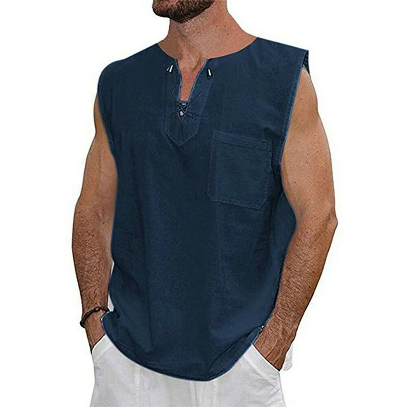 Модная мужская мешковатая футболка Seller Fashion хлопковая льняная рубашки в стиле