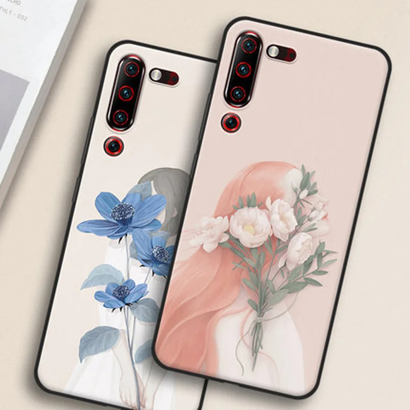 Чехол для Lenovo Z6 pro мягкий силиконовый чехол телефона из ТПУ с цветочным рисунком