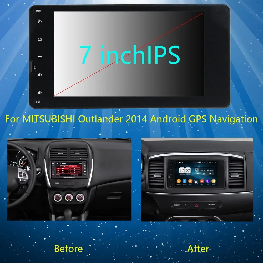 7 &quotIPS 8 Core 4G + 64G Android 9 0 Автомобильный DVD Радио GPS Navi для Mitsubishi Lancer Outlander ASX RVR 2013 2014 2015