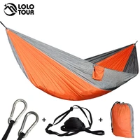 portable lightweight nylon parachute double hammock multi functional hammock camping backpacking travel beach yard garden