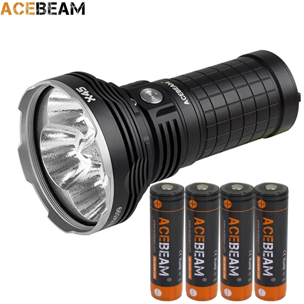 Acebeam X45 II высокий складной фонарик 4 * CREE XHP70.2 светодиодный Макс 18000 люмен