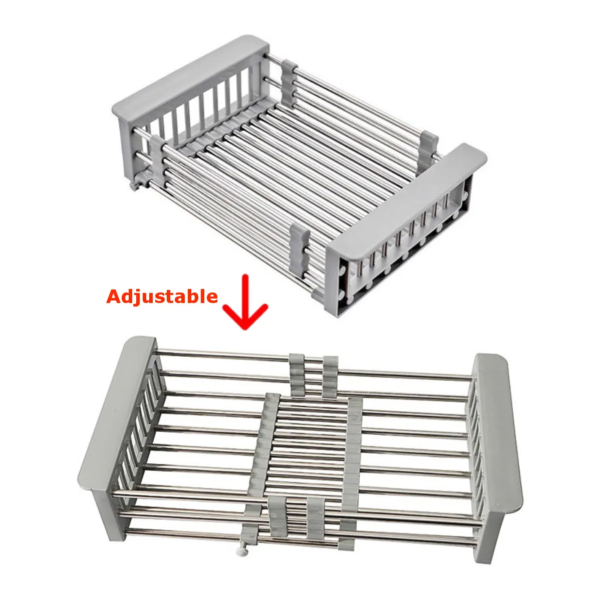 Регулируемая сушилка для раковины из нержавеющей стали|Полки и держатели| |