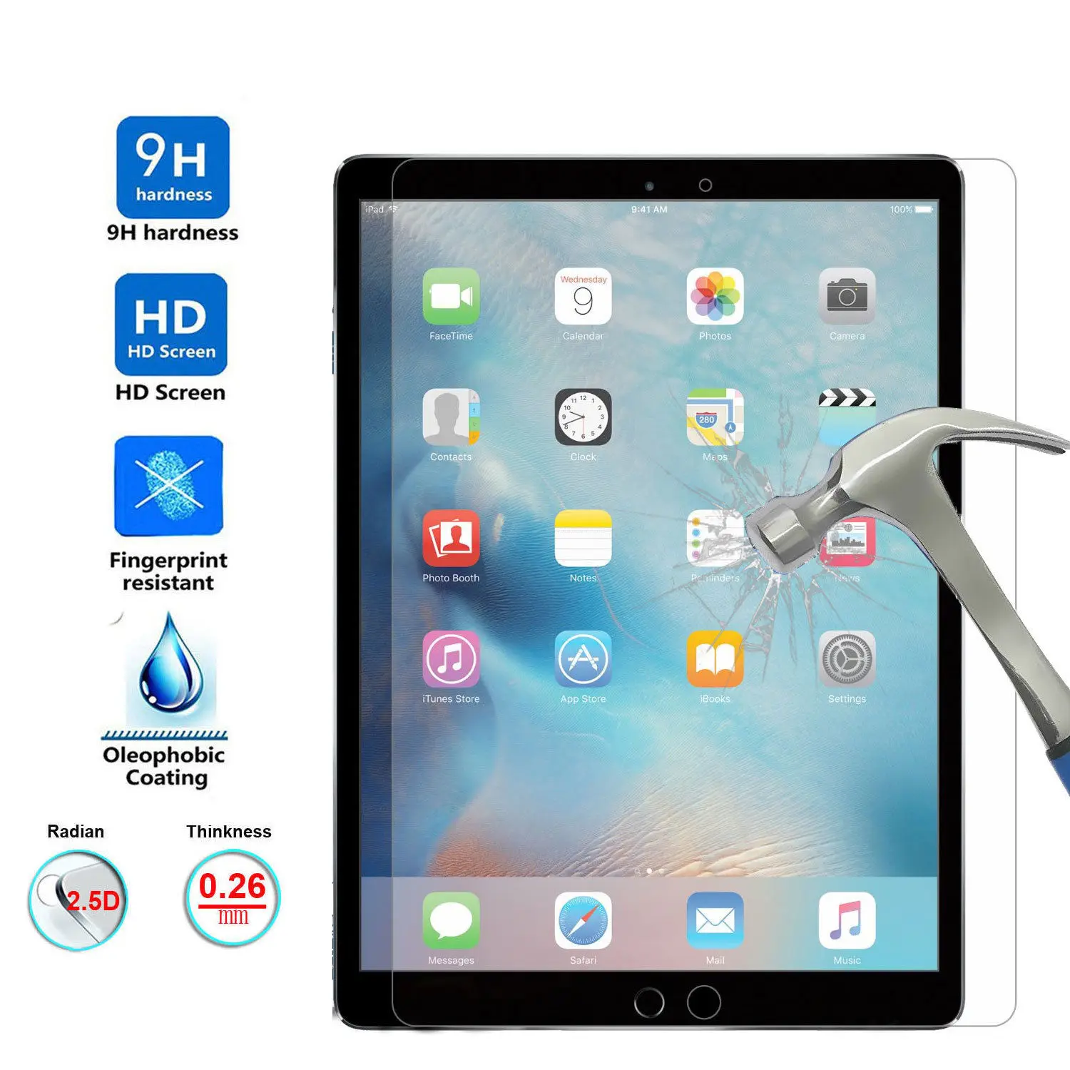 

Tempered Glass for New iPad 9.7 2017 2018 A1822 A1893 A1954 Screen Protector for iPad 10.2 2019 Tempered glass for iPad pro 10.5