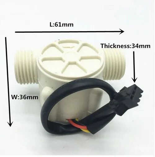 Датчик расхода воды (морской) измеритель G1/2 1 30 л/мин белый для arduino|sensor flow|sensor water