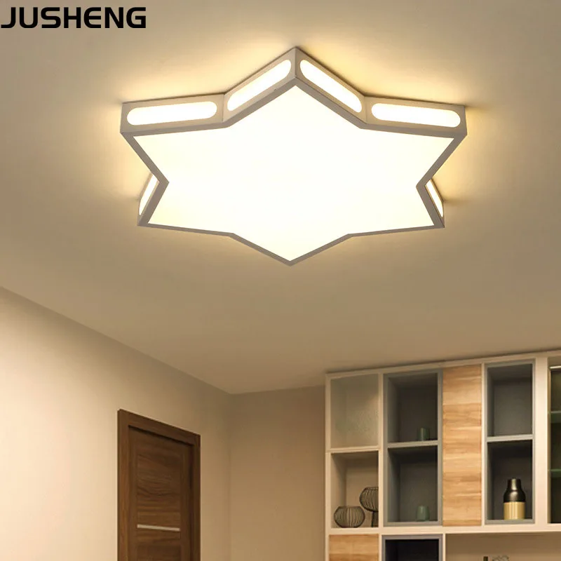JUSHENG Ceiling light LED 32W 48W living room dining bedroom kitchen five-star shade acrylic lamps | Освещение