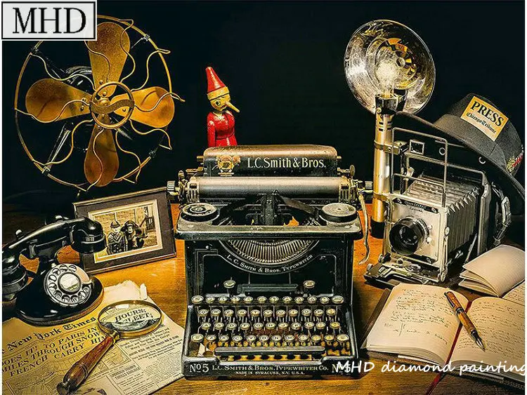 Полностью квадратная винтажная картина-ТЕЛЕГРАФ 5d сделай сам алмазная живопись