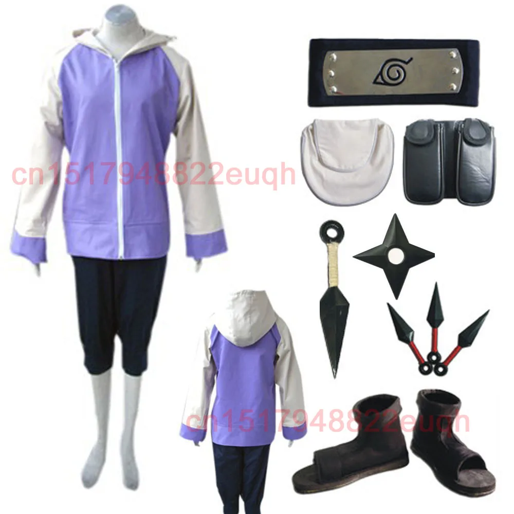 Японского аниме Наруто Shippuuden Hinata Hyuga Cotume полный комбо набор Косплей форма костюм для взрослых женщин девочек Хэллоуин костюм