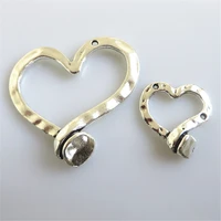 10pcs heart shaped charm pandant for diy jewelry making fitting necklace supplies