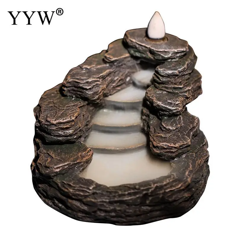 

Creative Ladder Incense Burner Holder Backflow Cones Censer Aroma Burner Incenso Classical Crafts Home Office Yoga Decoration