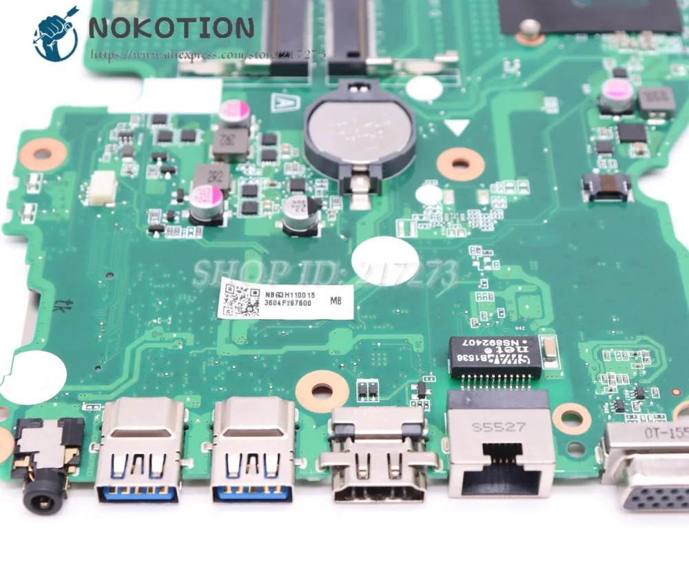 NOKOTION для Acer aspire F5 572G Материнская плата ноутбука NBG3H110015 DA0ZRWMB6G0 материнская I5 6200U CPU