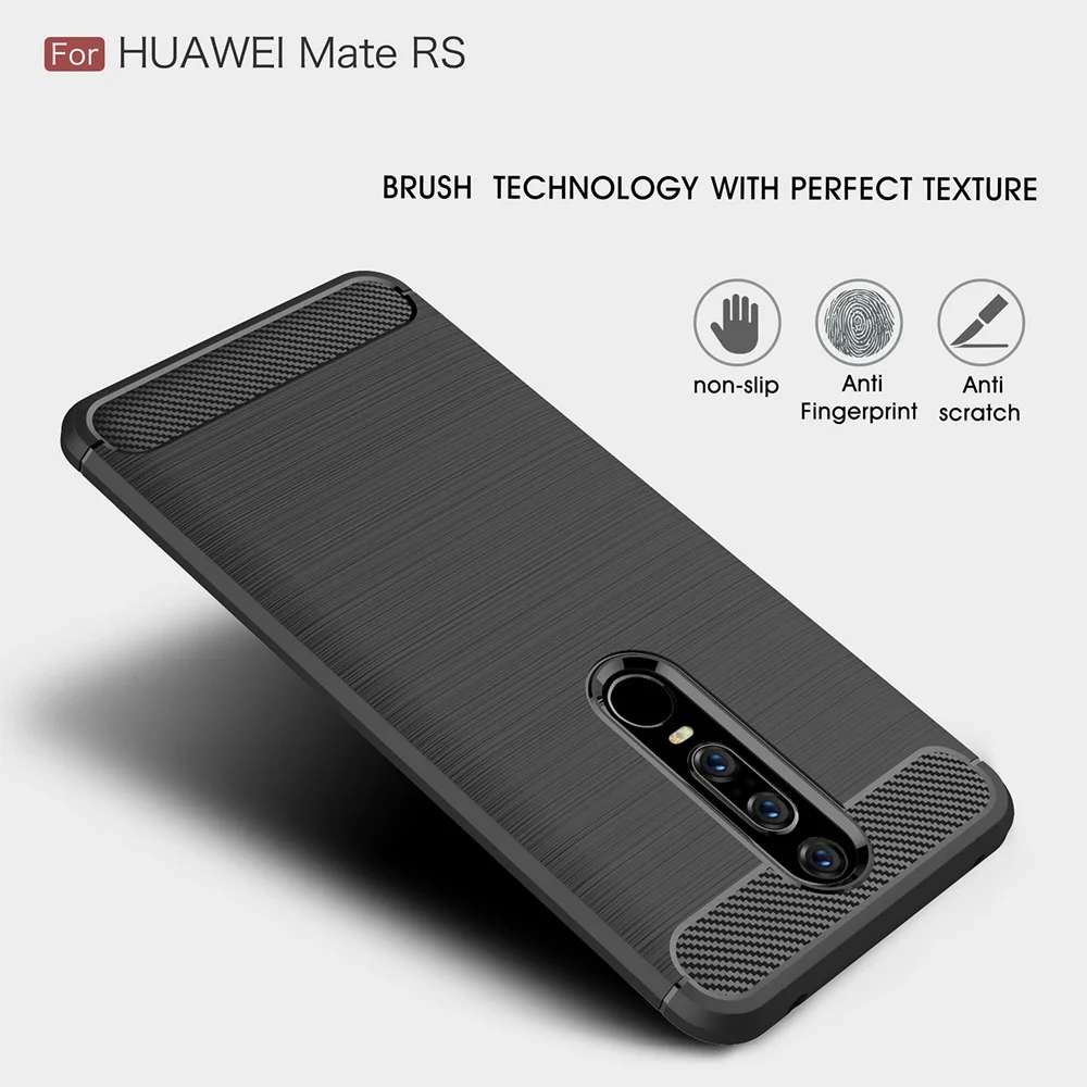 KEYSION чехол для телефона HUAWEI Mate RS Porsche дизайн из углеродного волокна Мягкий ТПУ