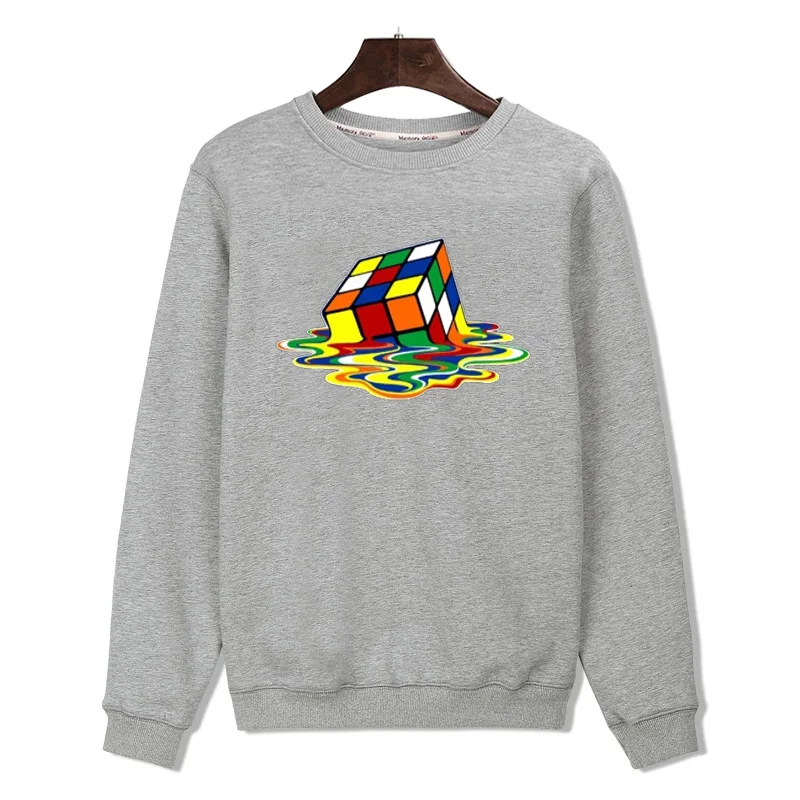 

Melted Cube Funny Black/Gray Mens Hoodies and Sweatshirts 3xl with Hoodies Sweatshirt Men Brand Fashion xxs