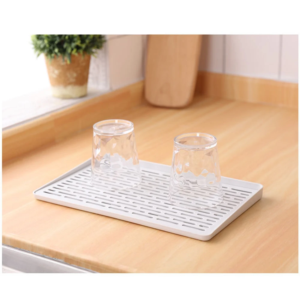 1pc Rectangle Double Layer Dish Vegetable Water Tray Drainer Holder Drying Draining Rack Kitchen Storage Holders | Дом и сад