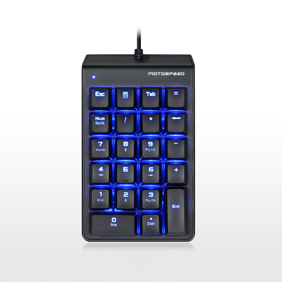 Motospeed K22 мини механическая клавиатура цифровая Проводная Синяя подсветка 22