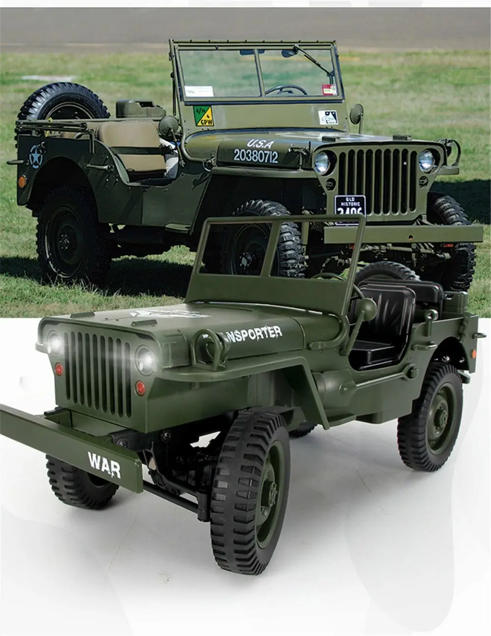 JJRC Q65 4WD RC Машинки Игрушки 2,4G пульт дистанционного управления свет джип четыре колеса внедорожный военный альпинистский автомобиль игрушки Детский подарок