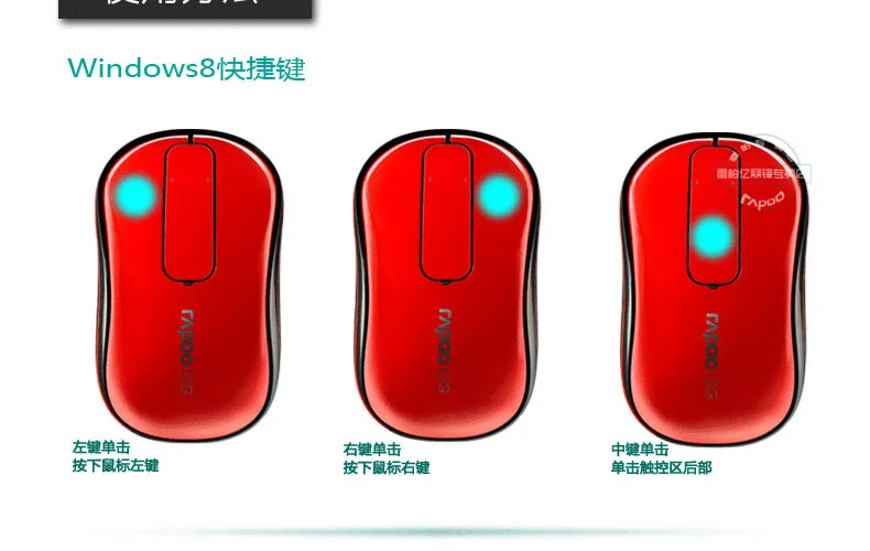Rapoo T120P сенсорный Вибрационный ролик энергосбережения 5,8G беспроводная мышь домашнего офиса сенсорное управление