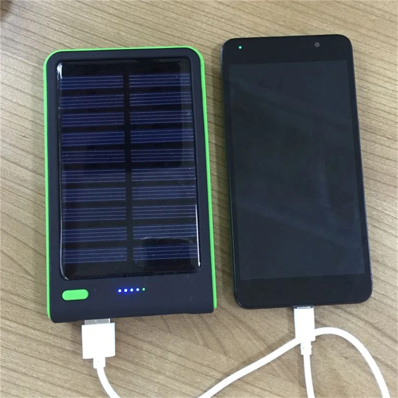 Новый Солнечный Power Bank 8000 мАч Dual USB Солнечная Bateria Externa Портативное Солнечное